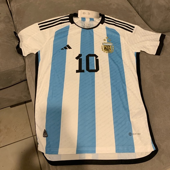 Adidas Argentina Home White/ Light Aqua Jersey - Picture 1 of 8
